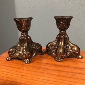 CLOSET CLOSING Brass Bronze Baroque candle holders